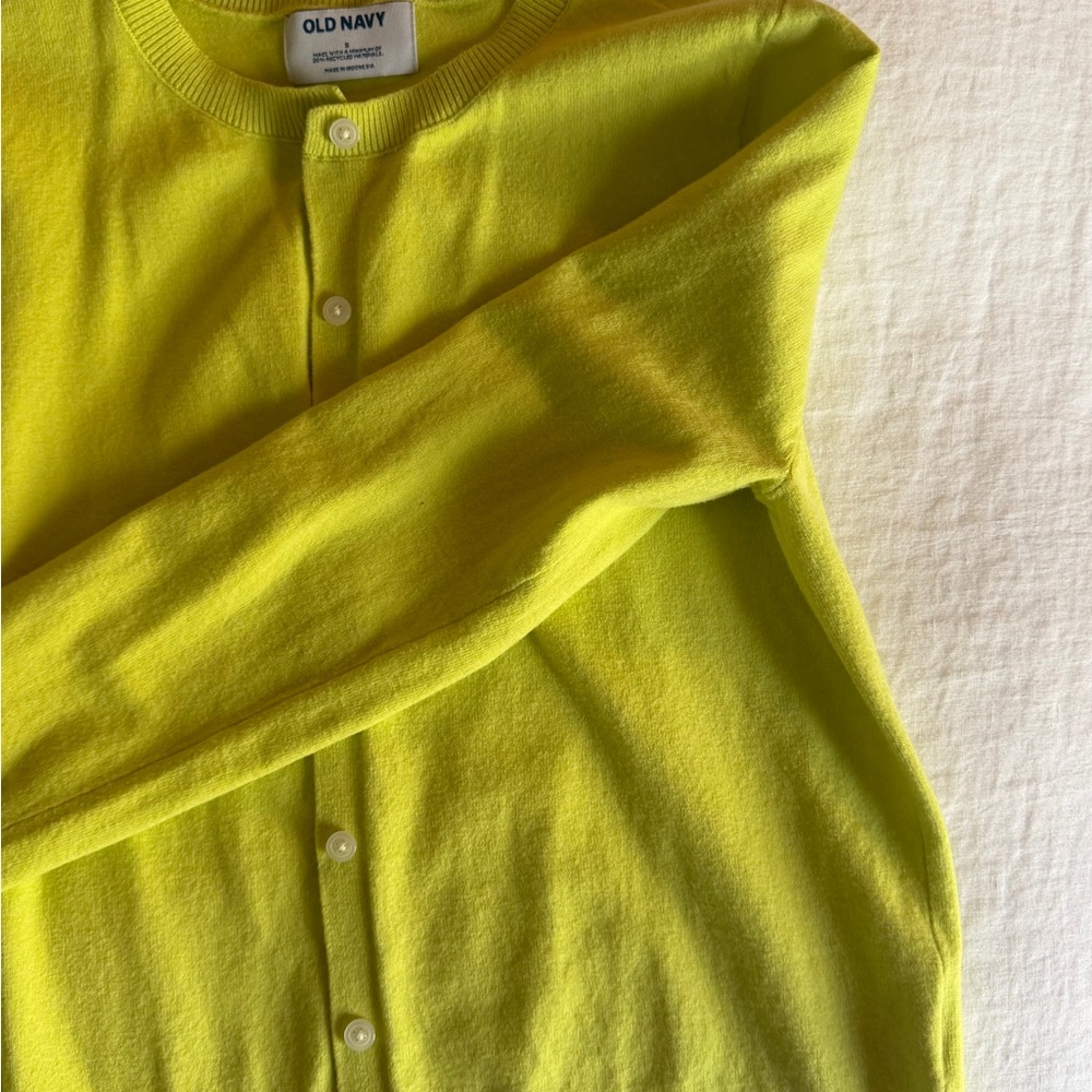 Old Navy Lime Green cardigan - Picture 2 of 5